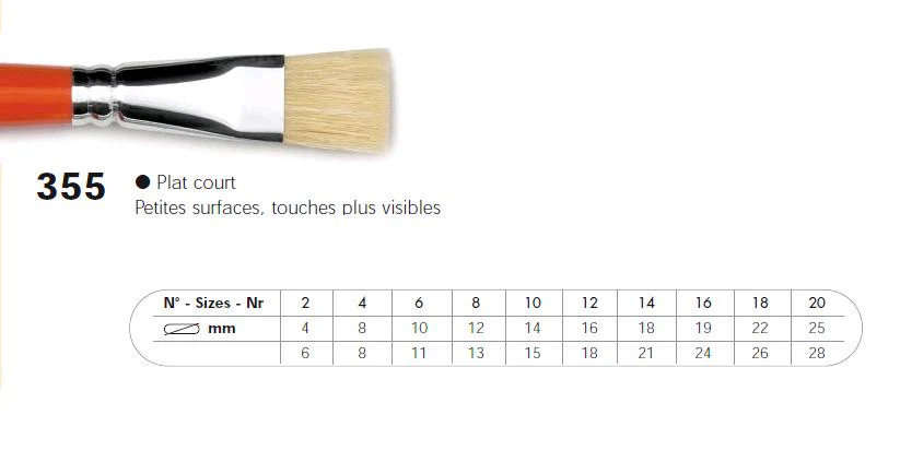 PINCEAU 355 Plat court Poney pur - Image 3